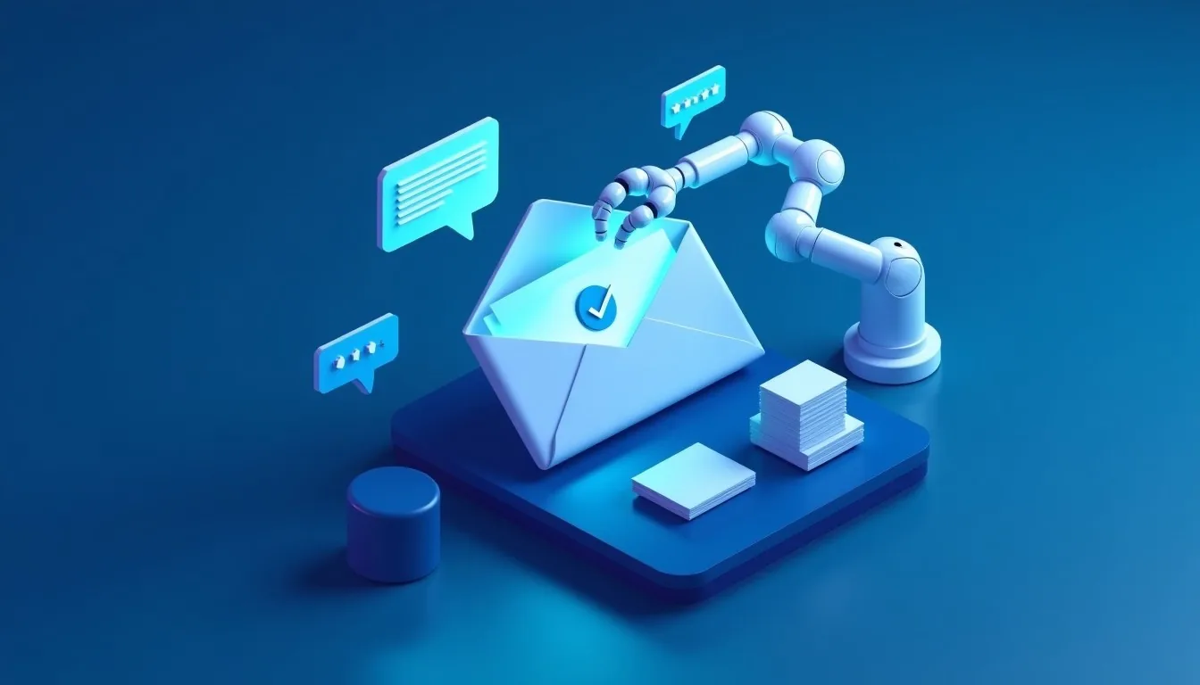 Illustration of a support assistant with an approved reply