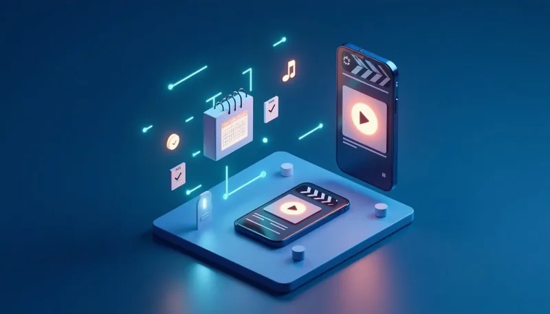 Illustration of an automated short-video studio