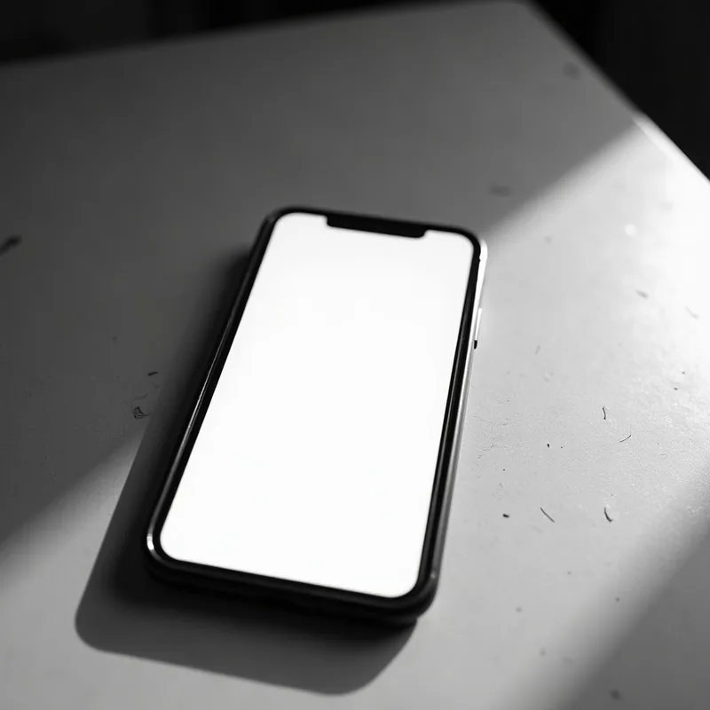 Phone lying on a table